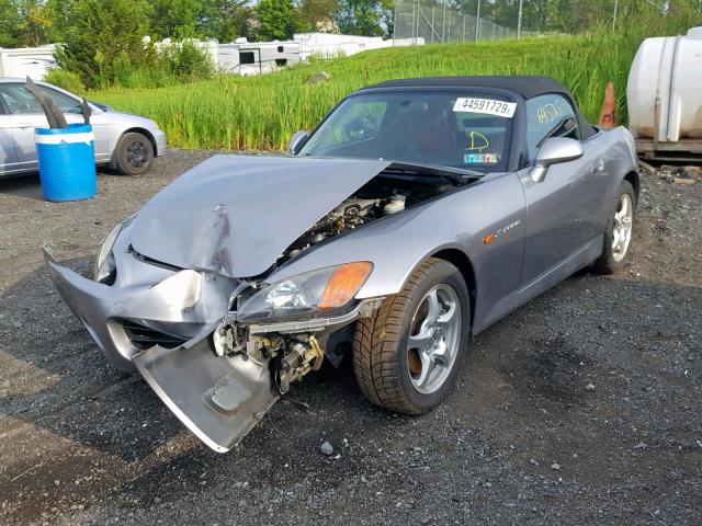 JHMAP1140YT008485 - 2000 HONDA S2000 SILVER photo 2