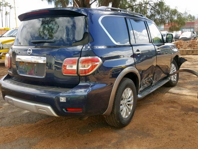 JN8AY2ND2JX001894 - 2018 NISSAN ARMADA SV BLUE photo 4