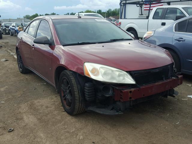 1G2ZF57B984227545 - 2008 PONTIAC G6 VALUE L BURGUNDY photo 1