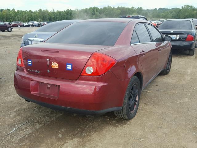 1G2ZF57B984227545 - 2008 PONTIAC G6 VALUE L BURGUNDY photo 4