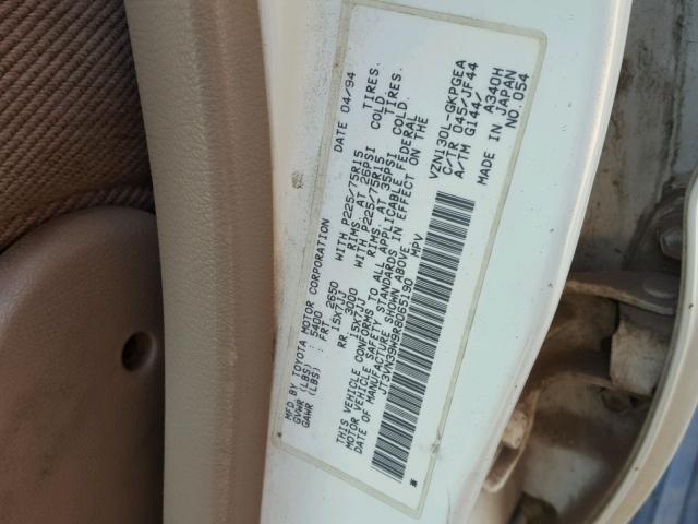 JT3VN39W9R8065190 - 1994 TOYOTA 4RUNNER VN WHITE photo 10