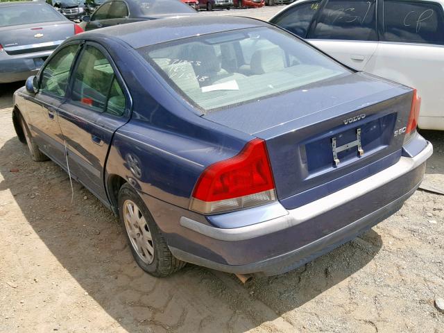 YV1RS61R322108194 - 2002 VOLVO S60 BLUE photo 3