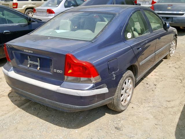 YV1RS61R322108194 - 2002 VOLVO S60 BLUE photo 4