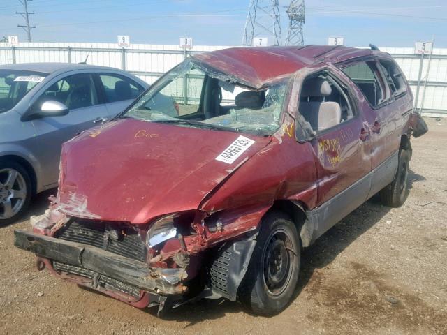 4T3ZF13C9YU260146 - 2000 TOYOTA SIENNA LE BURGUNDY photo 2