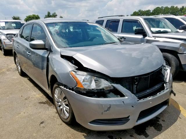 3N1AB7AP8DL653013 - 2013 NISSAN SENTRA S SILVER photo 1