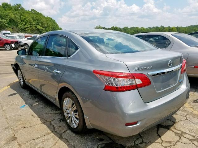 3N1AB7AP8DL653013 - 2013 NISSAN SENTRA S SILVER photo 3