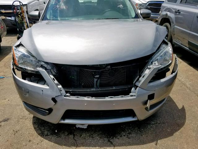 3N1AB7AP8DL653013 - 2013 NISSAN SENTRA S SILVER photo 9