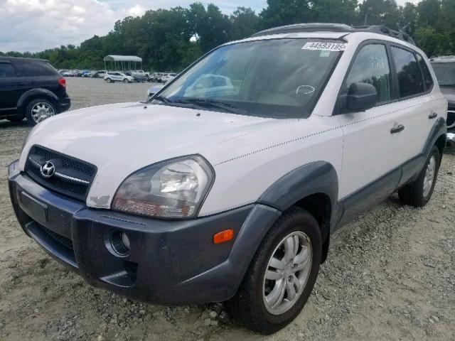 KM8JN12D77U589199 - 2007 HYUNDAI TUCSON SE WHITE photo 2