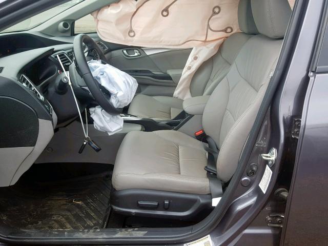 19XFB2F92FE216177 - 2015 HONDA CIVIC EXL 灰色 照片 5
