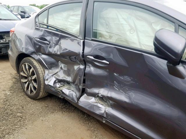 19XFB2F92FE216177 - 2015 HONDA CIVIC EXL 灰色 照片 9