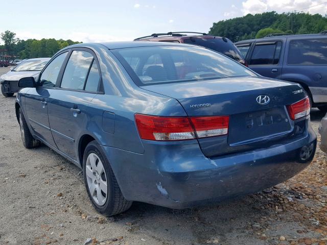 KMHET46C86A114249 - 2006 HYUNDAI SONATA GL BLUE photo 3