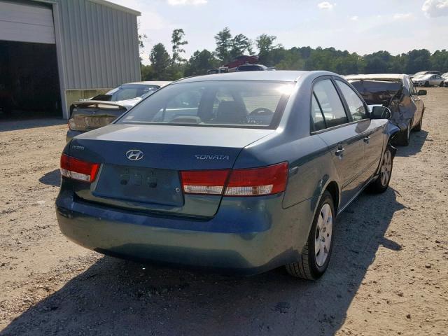 KMHET46C86A114249 - 2006 HYUNDAI SONATA GL BLUE photo 4