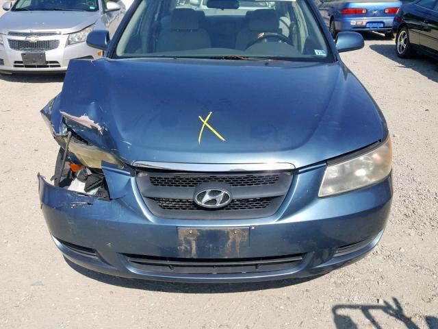 KMHET46C86A114249 - 2006 HYUNDAI SONATA GL BLUE photo 7