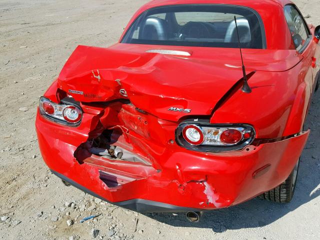 JM1NC26F070126180 - 2007 MAZDA MX-5 MIATA RED photo 9