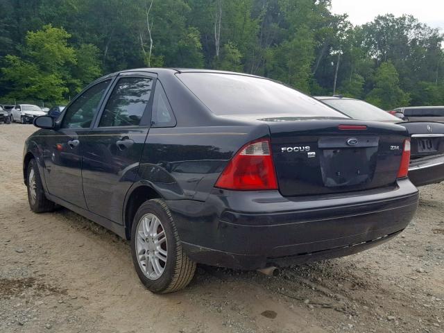 1FAHP34N36W257137 - 2006 FORD FOCUS ZX4 BLACK photo 3