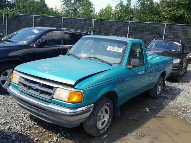 1FTCR10A5RPB90254 - 1994 FORD RANGER TEAL photo 2