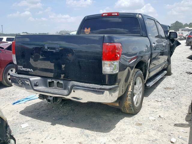 5TFFY5F12AX075307 - 2010 TOYOTA TUNDRA CRE BLACK photo 4