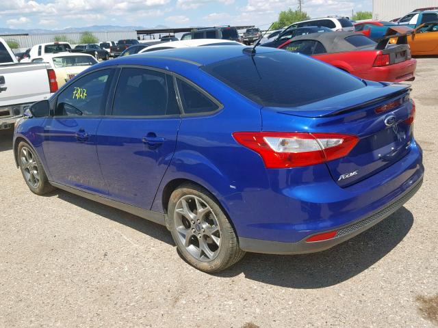 1FADP3F29EL341576 - 2014 FORD FOCUS SE BLUE photo 3