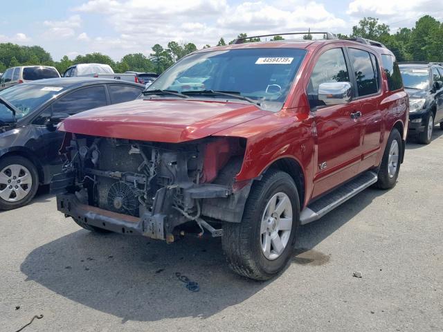 5N1AA08A85N712681 - 2005 NISSAN ARMADA SE RED photo 2