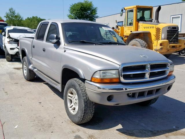 1B7HG38X32S511050 - 2002 DODGE DAKOTA QUA GRAY photo 1