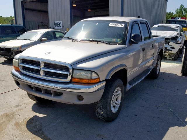 1B7HG38X32S511050 - 2002 DODGE DAKOTA QUA GRAY photo 2