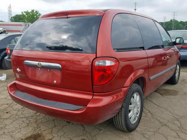 1A4GJ45R87B112225 - 2007 CHRYSLER TOWN & COU RED photo 4