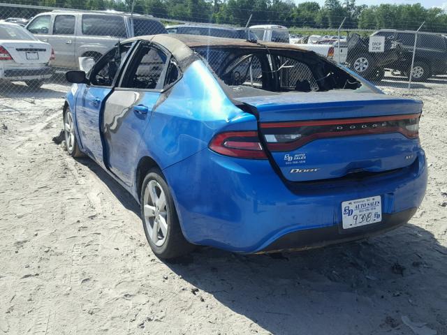 1C3CDFBB5FD315031 - 2015 DODGE DART SXT BLUE photo 3