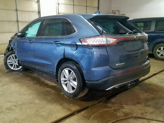 2FMPK4J81JBB50814 - 2018 FORD EDGE SEL BLUE photo 3