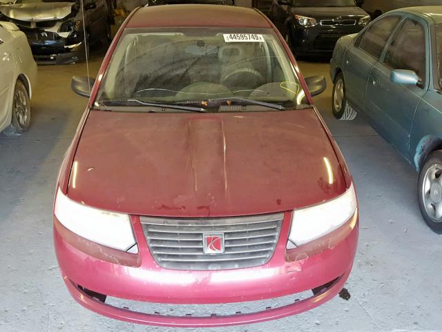 1G8AJ55F27Z178083 - 2007 SATURN ION LEVEL BURGUNDY photo 9