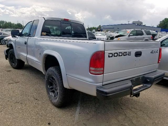 1B7GG22N81S115658 - 2001 DODGE DAKOTA SILVER photo 3