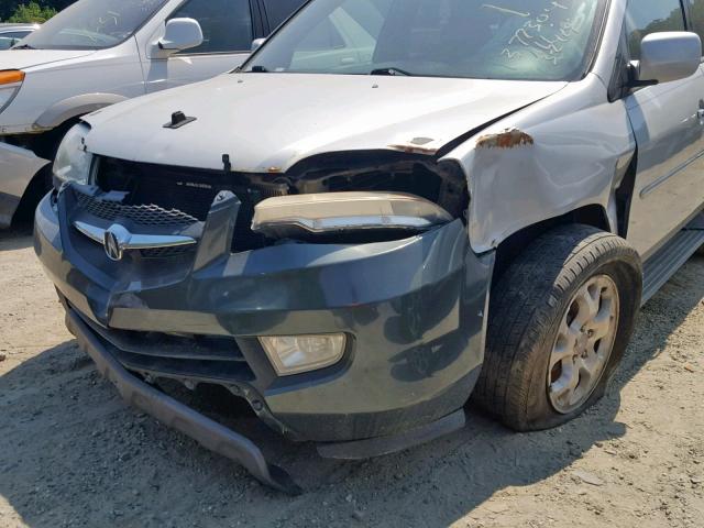 2HNYD188X2H541329 - 2002 ACURA MDX TOURIN SILVER photo 9