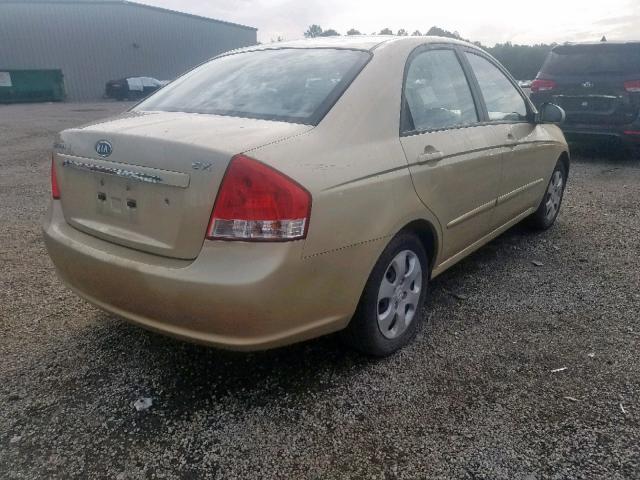 KNAFE222095652328 - 2009 KIA SPECTRA EX BEIGE photo 4