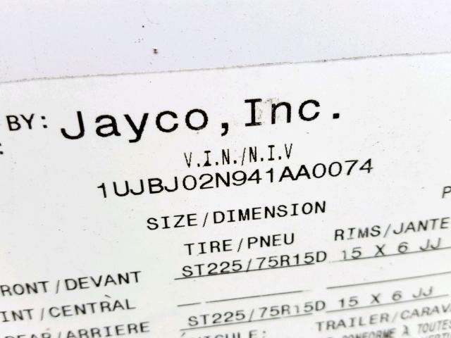 1UJBJ02N941AA0074 - 2004 JAYCO TALON WHITE photo 10