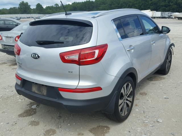 KNDPC3A25D7400964 - 2013 KIA SPORTAGE E SILVER photo 4