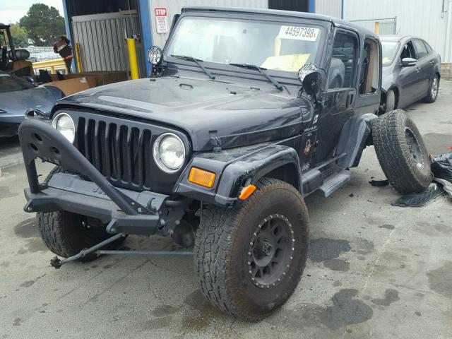 1J4FA59S61P338613 - 2001 JEEP WRANGLER / BLACK photo 2