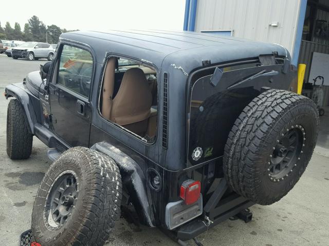 1J4FA59S61P338613 - 2001 JEEP WRANGLER / BLACK photo 3