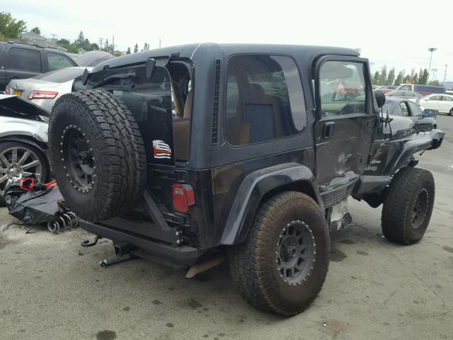 1J4FA59S61P338613 - 2001 JEEP WRANGLER / BLACK photo 4