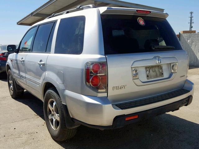 5FNYF18338B009410 - 2008 HONDA PILOT SE SILVER photo 3