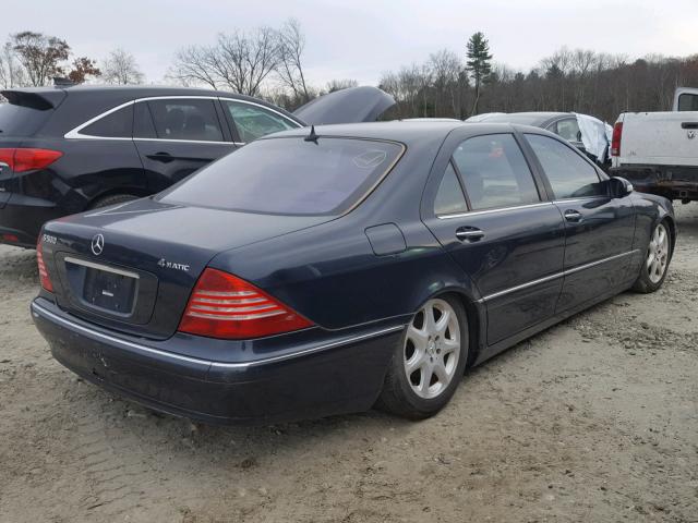 WDBNG84J13A377761 - 2003 MERCEDES-BENZ S 500 4MAT BLUE photo 4