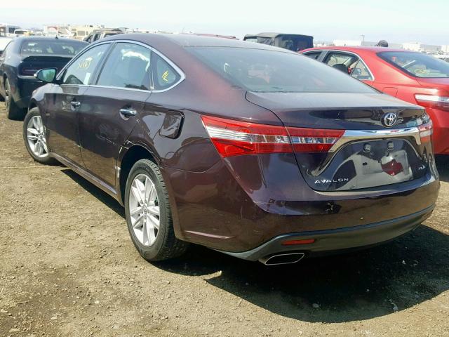 4T1BK1EB5EU083164 - 2014 TOYOTA AVALON BAS MAROON photo 3