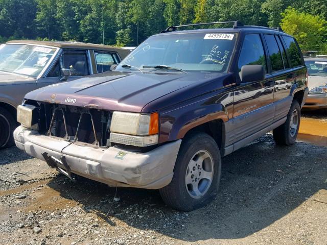 1J4GZ58S9VC716550 - 1997 JEEP GRAND CHER BURGUNDY photo 2