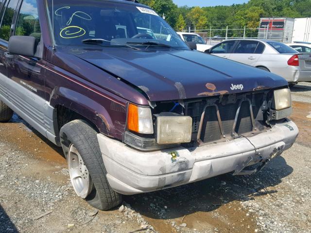 1J4GZ58S9VC716550 - 1997 JEEP GRAND CHER BURGUNDY photo 9