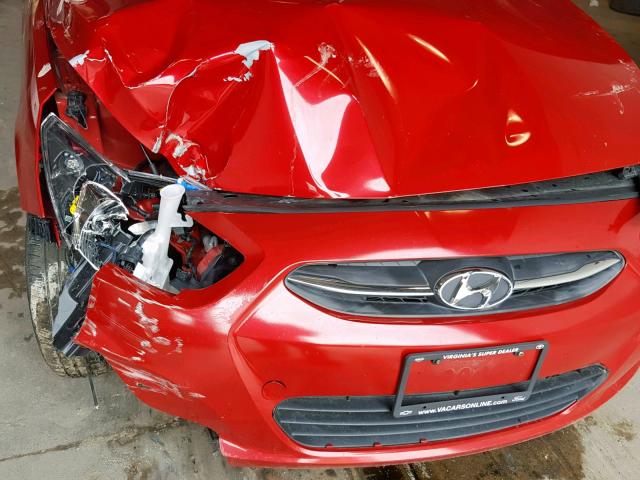 KMHCT4AE9GU039822 - 2016 HYUNDAI ACCENT SE RED photo 9