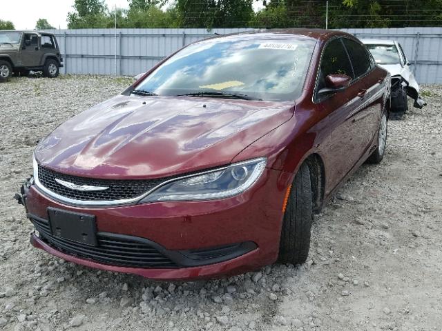 1C3CCCFB2GN114498 - 2016 CHRYSLER 200 LX RED photo 2