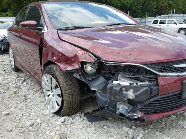 1C3CCCFB2GN114498 - 2016 CHRYSLER 200 LX RED photo 9