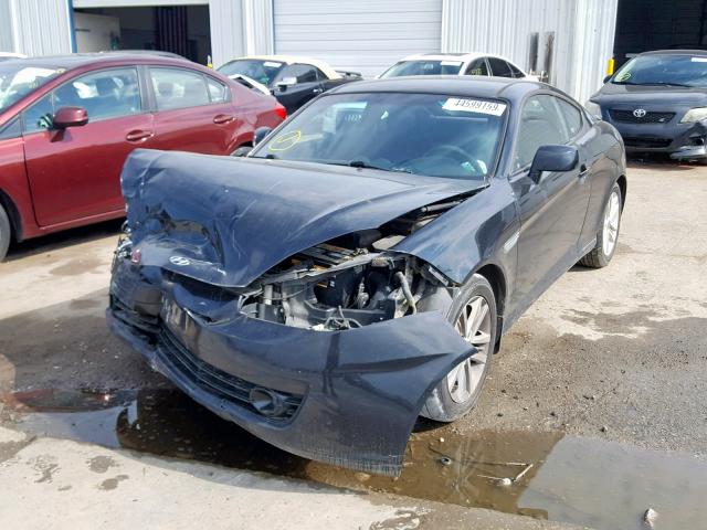 KMHHM66D08U295413 - 2008 HYUNDAI TIBURON GS BLACK photo 2