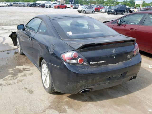 KMHHM66D08U295413 - 2008 HYUNDAI TIBURON GS BLACK photo 3