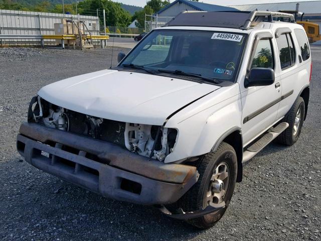 5N1ED28Y01C586713 - 2001 NISSAN XTERRA XE WHITE photo 2