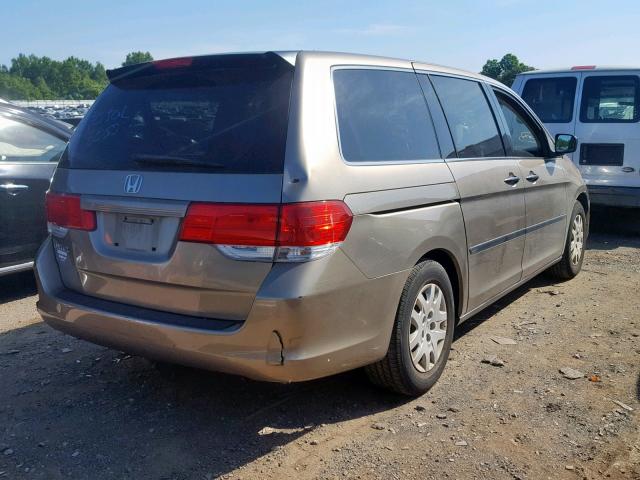 5FNRL38208B115524 - 2008 HONDA ODYSSEY LX BROWN photo 4