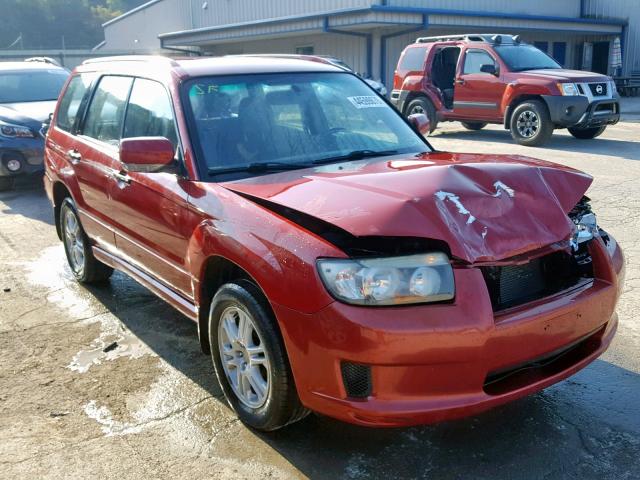 JF1SG66688H727957 - 2008 SUBARU FORESTER S RED photo 1